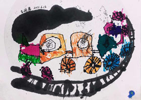 托馬斯小火車-兒童畫啟蒙班-2021年6月16日◆春季班◆新起點畫苑-學生作品