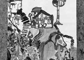 蘑菇房子-國畫培優班-2023年10月15日★秋季班★新起點畫苑-學生作品