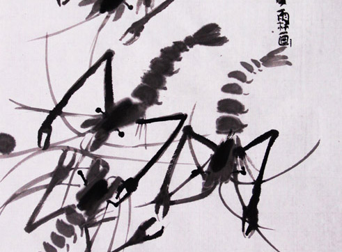 蝦-國畫提高班2014年12月05日