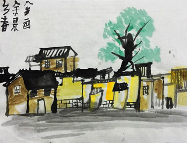 鄉村-國畫培優班-2015年11月7日學生作品-新起點畫苑