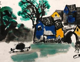 鄉村-國畫培優班-2017年12月30日（秋季班）學生作品-新起點畫苑