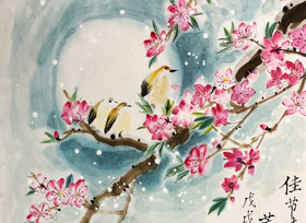 桃花-國畫大師班-2018年3月24日【春季班】學(xué)生作品-新起點畫苑