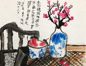 桃花-國畫大師班-2018年3月31日【春季班】學(xué)生作品-新起點畫苑