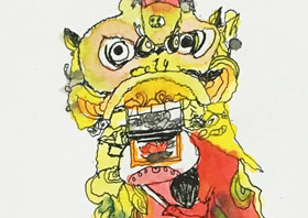 舞獅-兒童畫大師班-2019年4月27日【春季班/高峰店】新起點畫苑-學(xué)生作品