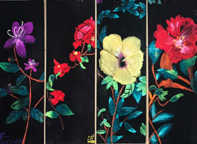 花-兒童畫大師班-2019年6月15日【春季班/高峰店】新起點畫苑-學生作品